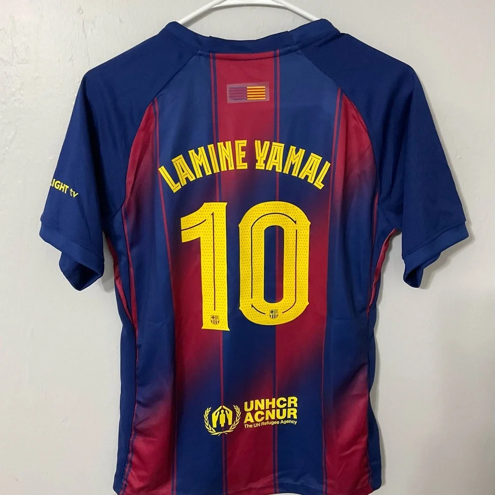 LAMINE YAMAL #10 Barcelona 2025-26 Home Kids Set ⚽️🥅🔥